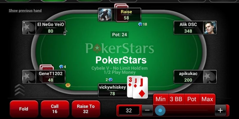 Các hành động người chơi có thể thực hiện trong ván bài Poker